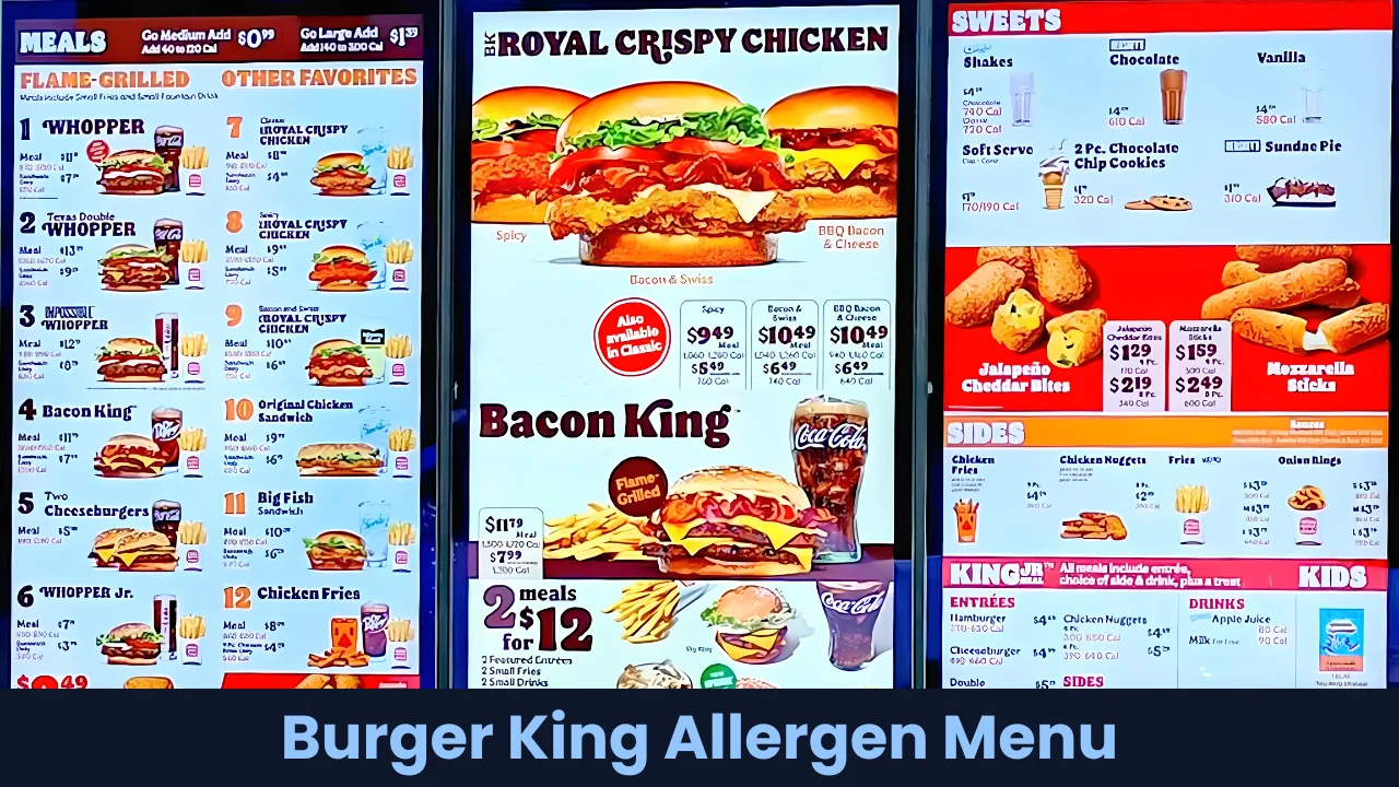 Burger King Allergen Menu