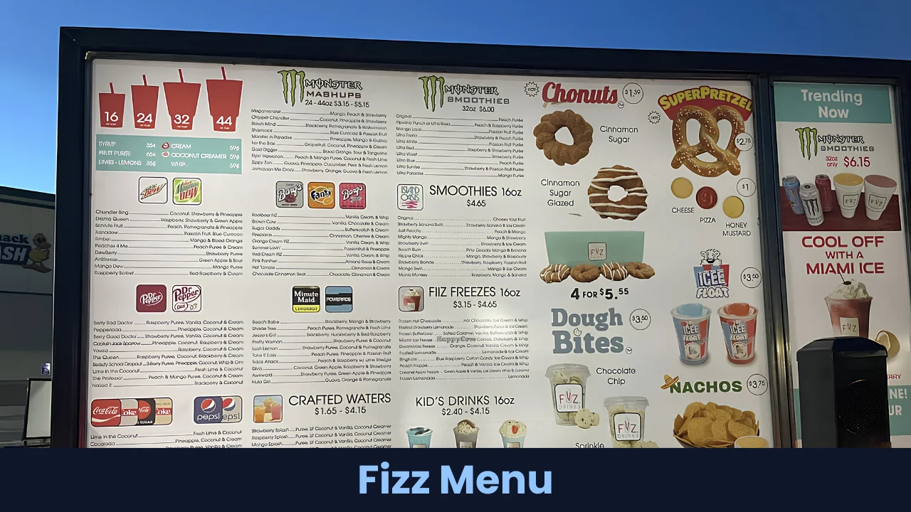 Fizz Menu