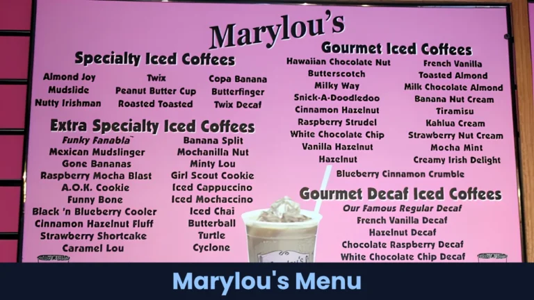 Marylou's Menu