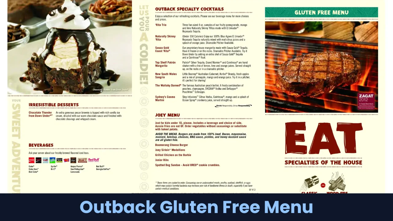 Outback Gluten Free Menu