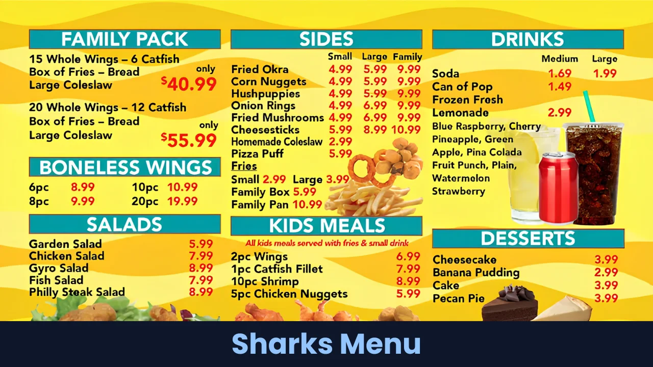 Sharks Menu