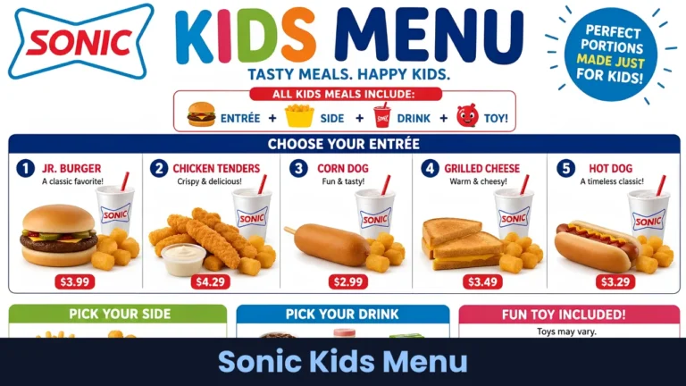 Sonic Kids Menu