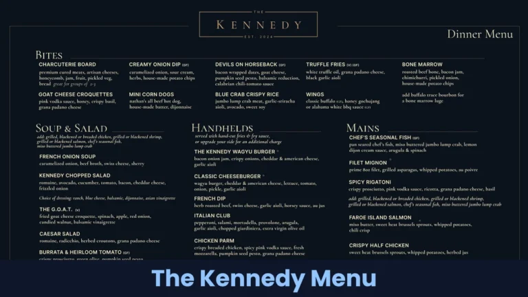The Kennedy Menu