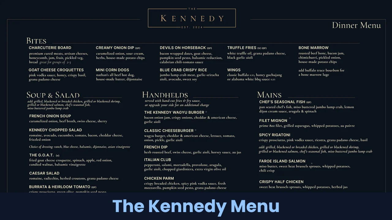 The Kennedy Menu