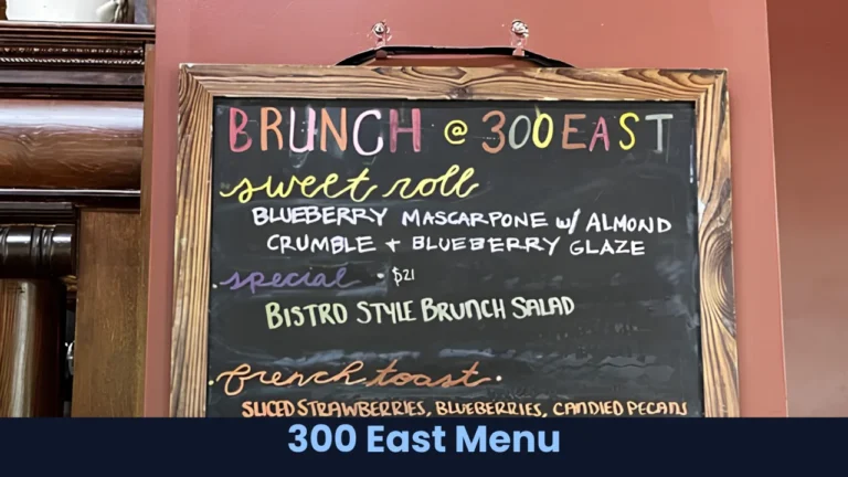 300 East Menu