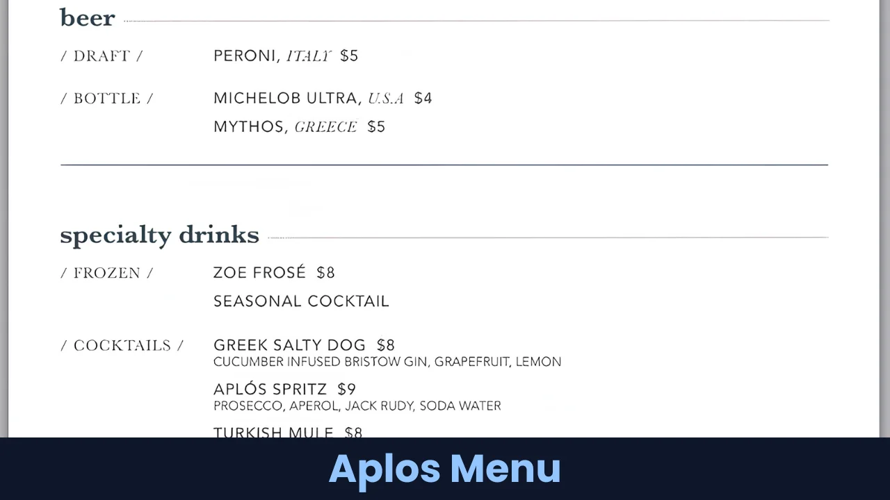 Aplos Menu