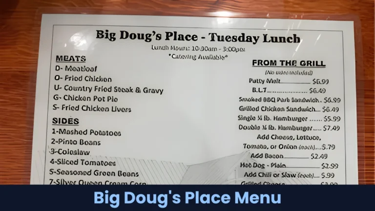 Big Doug's Place Menu