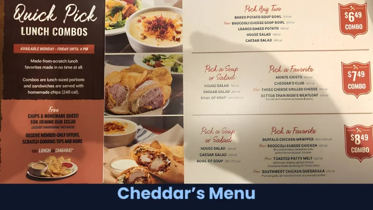 Cheddar’s Menu