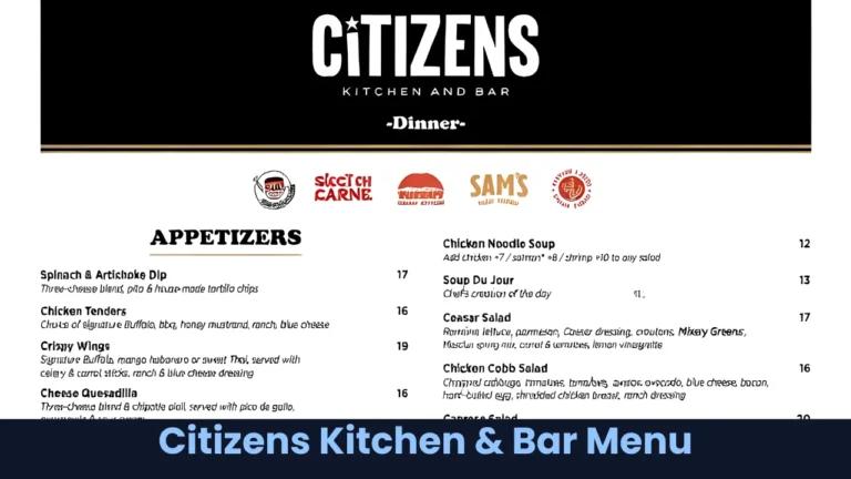 Citizens Kitchen & Bar Menu