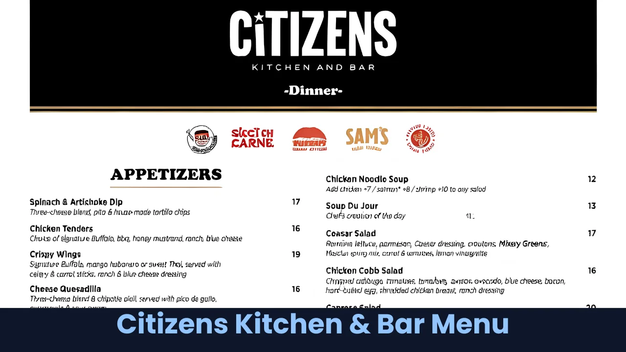 Citizens Kitchen & Bar Menu