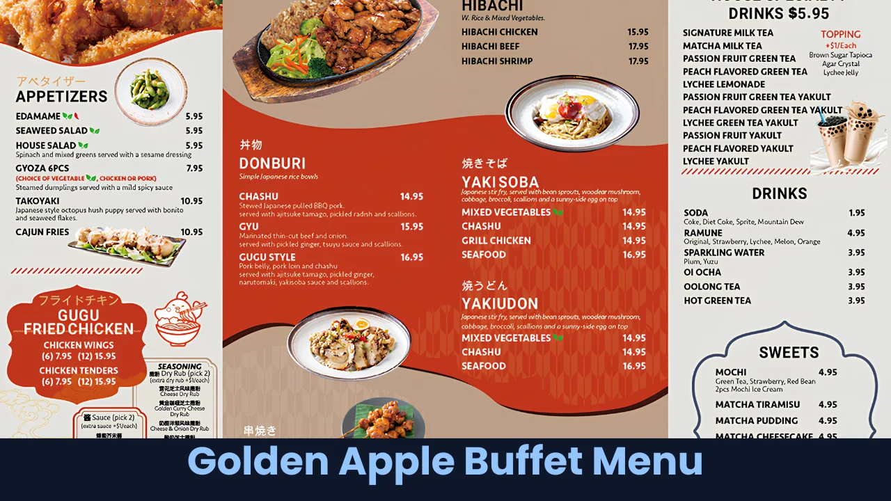Golden Apple Buffet Menu