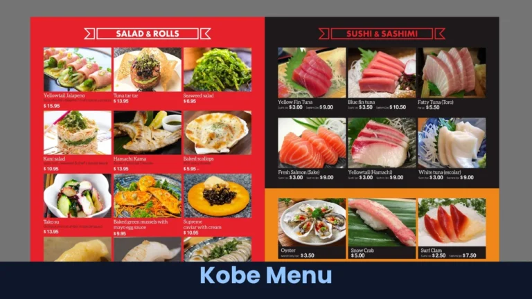 Kobe Menu