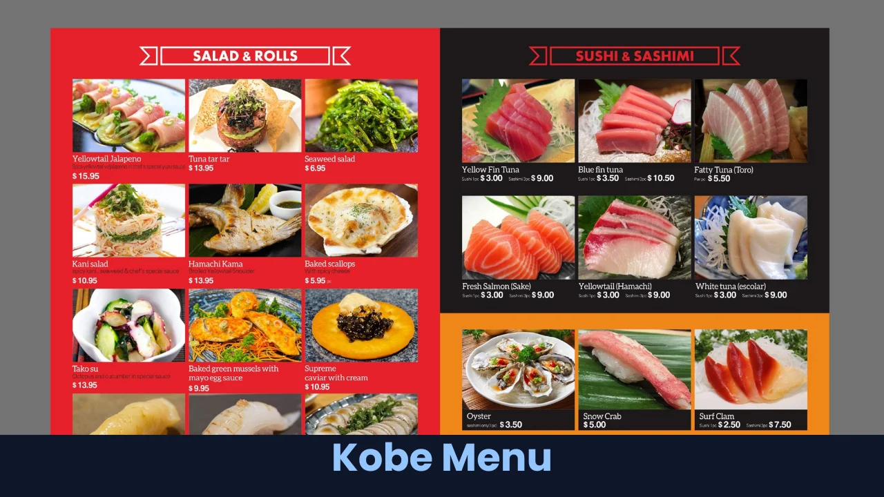 Kobe Menu