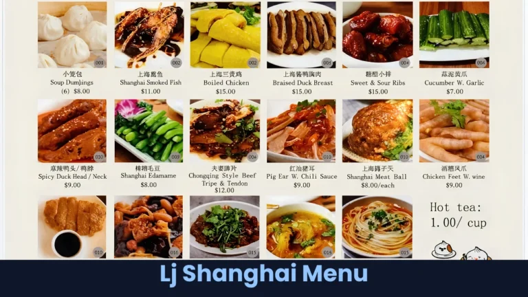 Lj Shanghai Menu