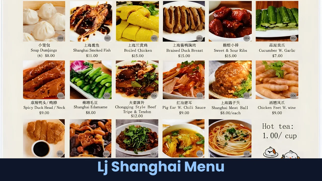 Lj Shanghai Menu
