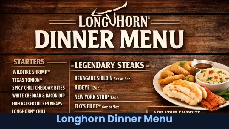 Longhorn Dinner Menu