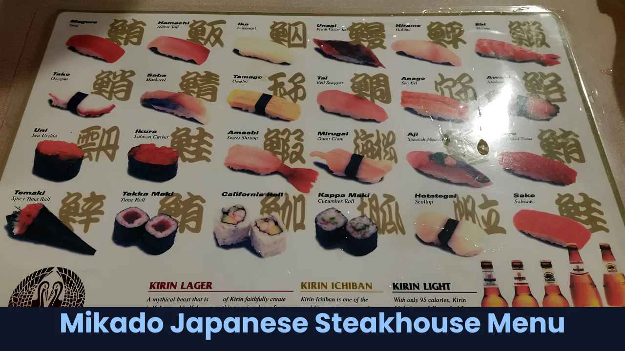 Mikado Japanese Steakhouse Menu