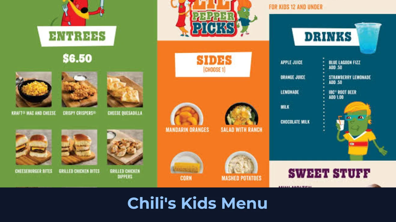 Chilis Kids Menu