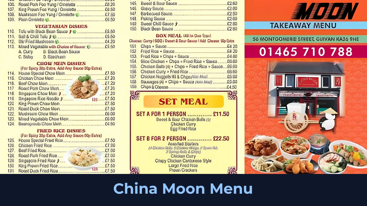 China Moon Menu