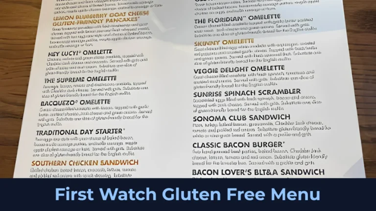 First Watch Gluten Free Menu