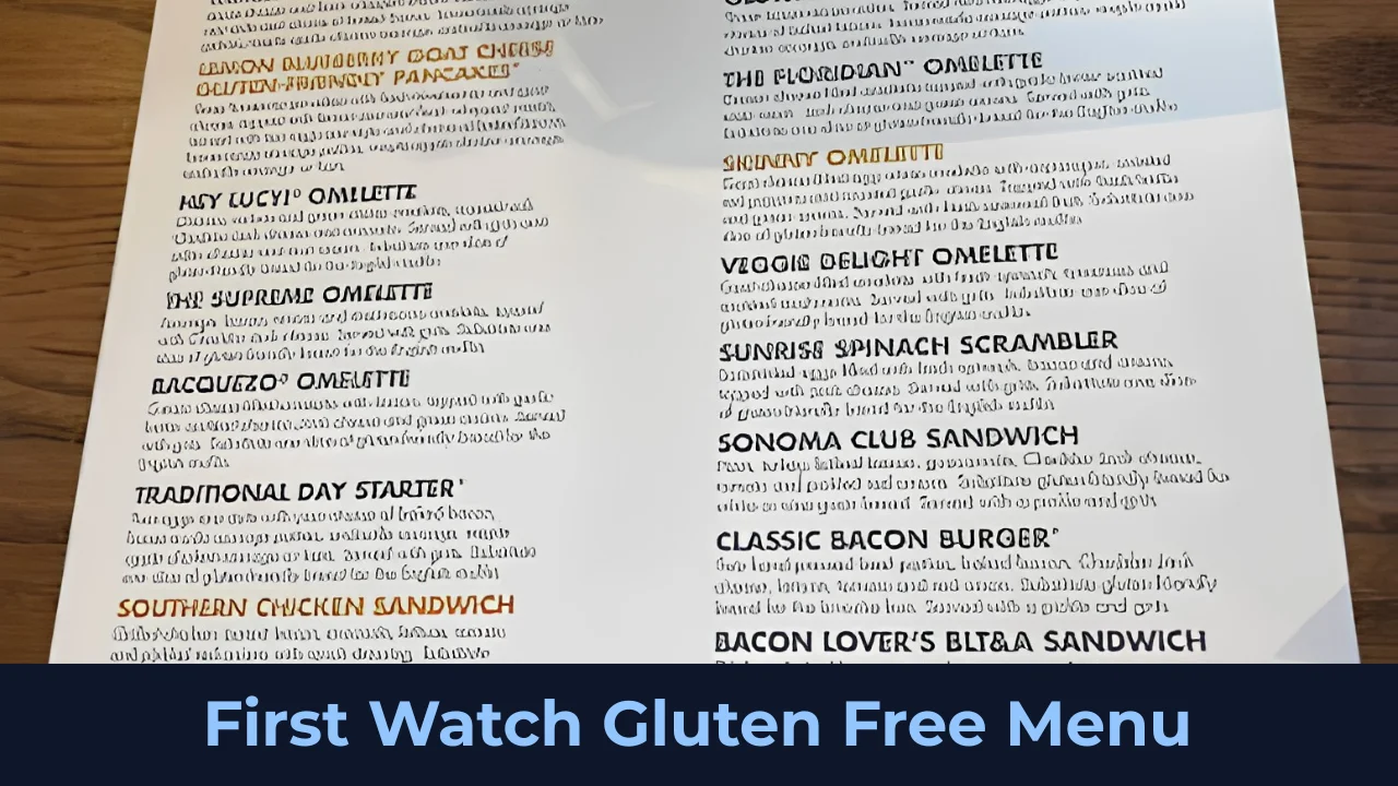 First Watch Gluten Free Menu