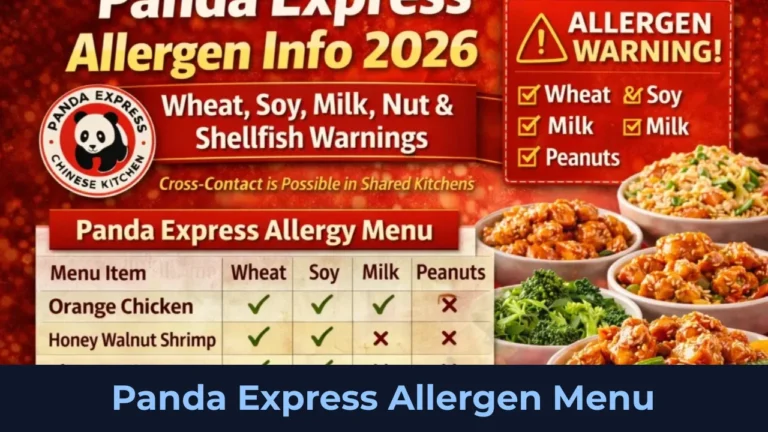 Panda Express Allergen Menu