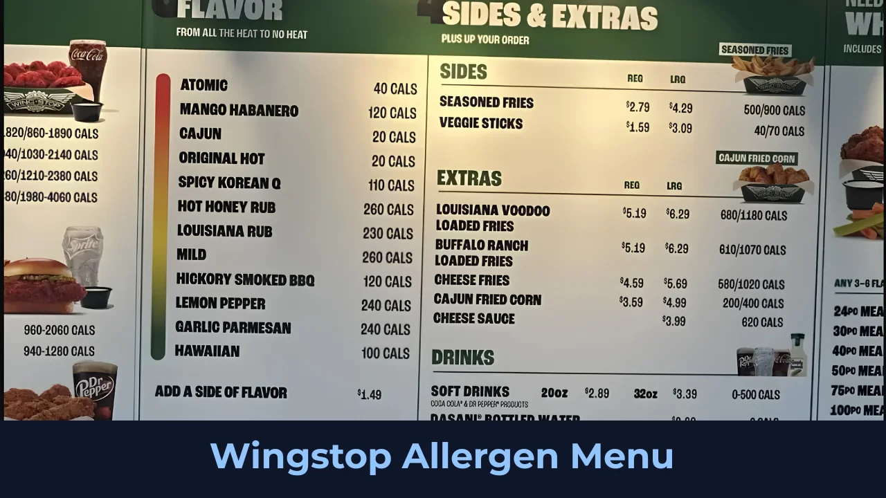 Wingstop Allergen Menu
